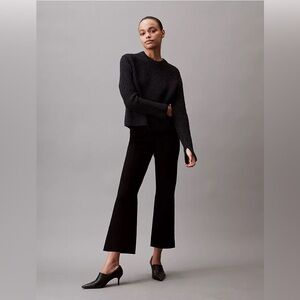 Wolford Black Cropped Flare Pants XS
